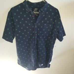 Jack Threads Navy Blue Palm Tree Shirt L